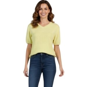 Liz Claiborne NWT Yellow V-Neck Women's Sweater